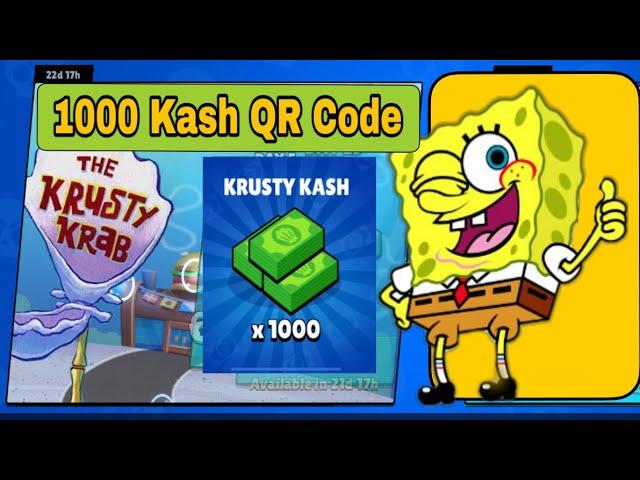 SpongeBob Free 1000 Krusty Kash QR code for SPONGEBOB Brawl Stars