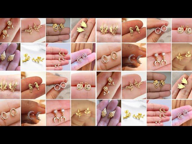 Gold Stud Earrings Design for Women ||Daily wear gold earrings design ||Earrings Design 2025