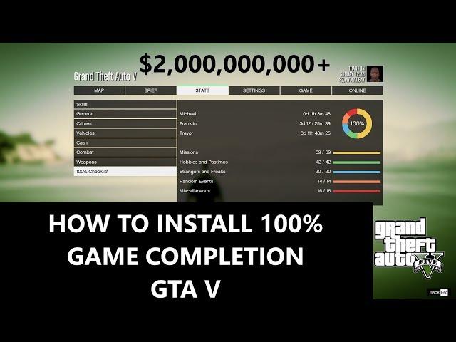 GTA V 100% Completion Mod & How To Install