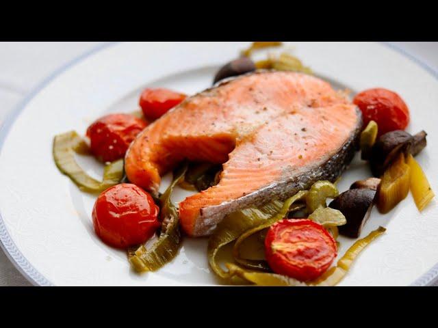 #42 ЛОСОСЬ ЗАПЕЧЕННЫЙ С ОВОЩАМИ | OVEN BAKED SALMON AND VEGETABLES