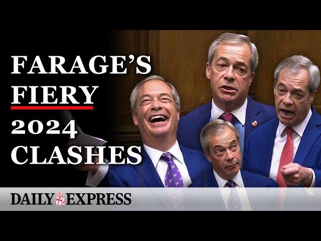 Nigel Farage's fiery first year in Parliament ripping into Starmer & Labour