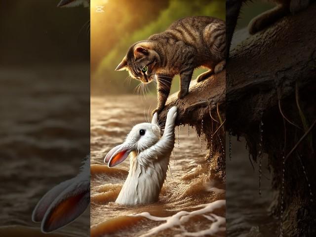 spider vs cat ?? #ai #cat #raincat #aicat  #cute #animals #funny