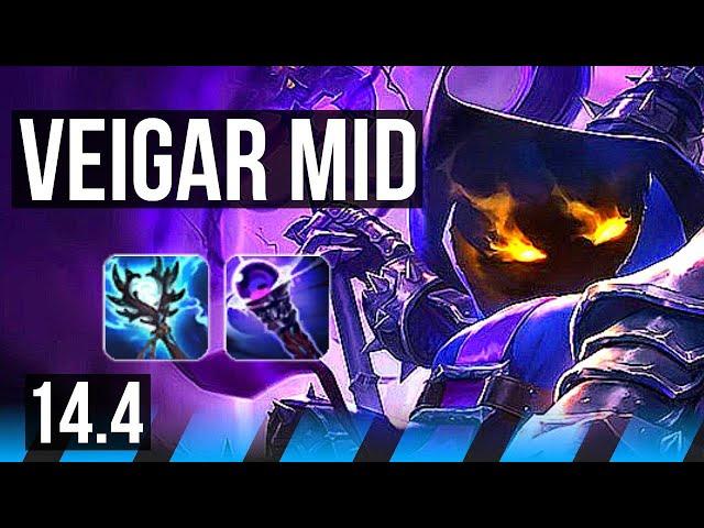 VEIGAR vs SYNDRA (MID) | 9 solo kills | TR Challenger | 14.4