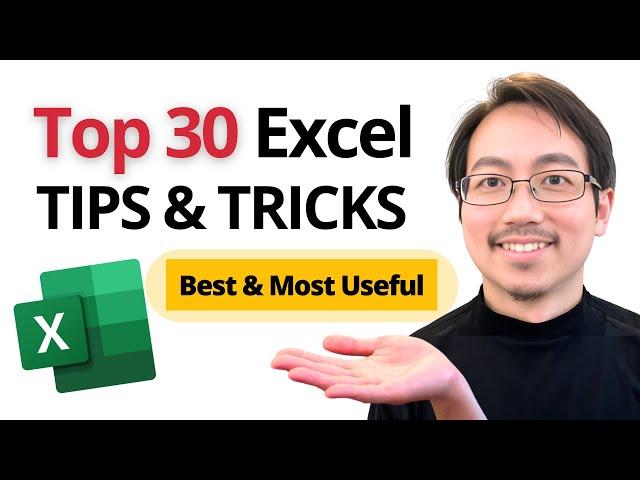 ️ Top 30 Excel Tips and Tricks to save 30+ hours of work