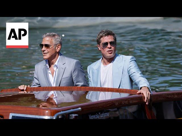 Brad Pitt and George Clooney send Venice into a frenzy