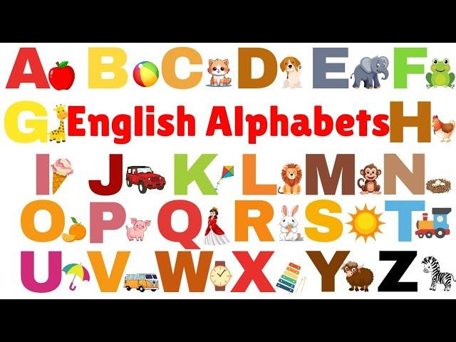 Learn English Alphabets A For Apple - ABC Alphabets with Examples for Children | Letter Sounds   