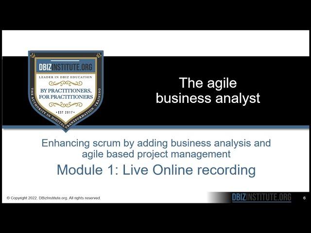 The Agile Business Analyst Short Preview