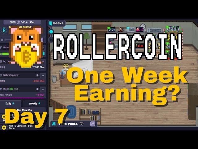 My first seven days playing Rollercoin for free (How much did I earn?)