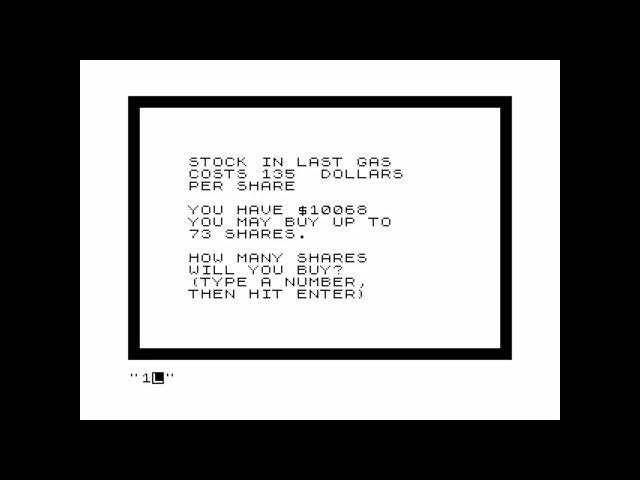 Stock Market Game for the ZX81