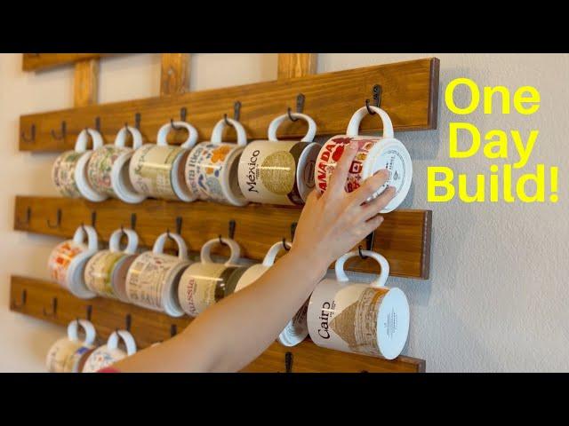 DIY Coffee Mug Rack For Wall