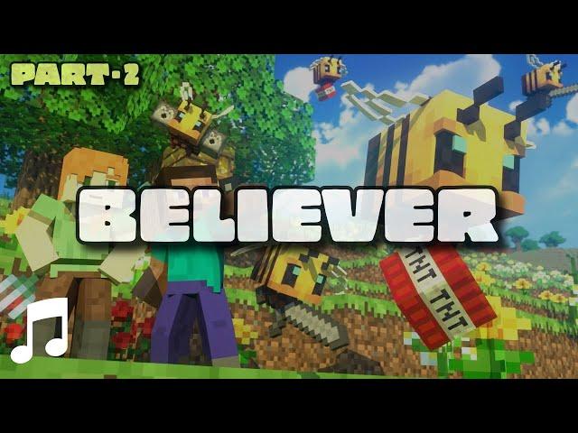 [AMV] Imagine Dragons - Believer  BEES FIGHT (Minecraft Animation) | PART 2