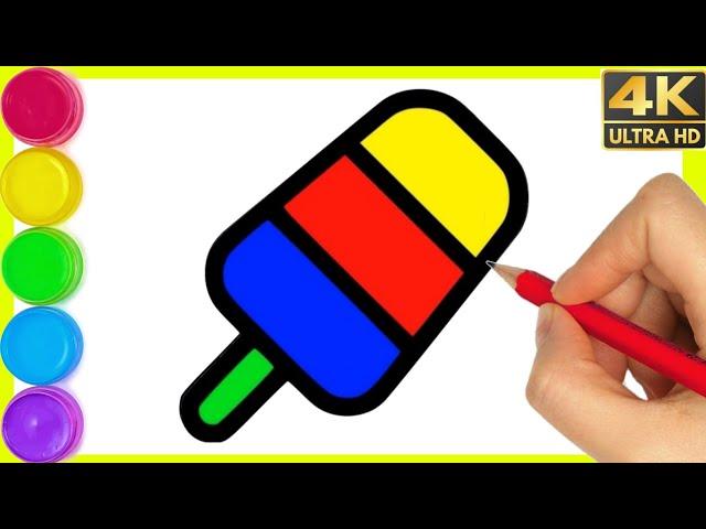 How to draw summer season ice cream drawing easy | easy step by step ice cream drawing for beginners