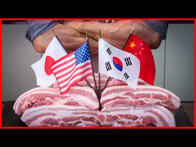 Pork belly meat from all over the world.