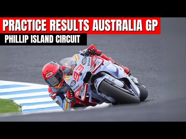 Practice Australia GP 2024 Results | Motogp Australia #australiagp