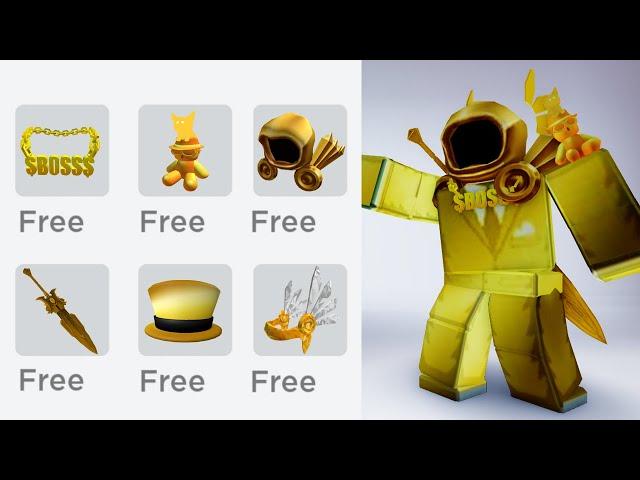 HURRY! GET THESE NEW FREE GOLD ITEMS IN ROBLOX NOW!  