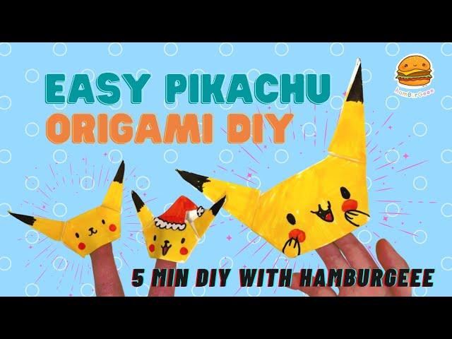 EASY Pikachu origami for all ages - DIY for Christmas cards!