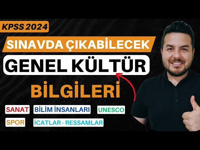 KPSS 2024 I Sınavda Çıkabilecek GENEL KÜLTÜR Bilgileri I Enes Hoca #kpss2024 #kpss