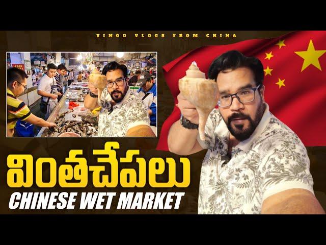 CHINA RAM NAGAR FISH MARKET(WET MARKET ) || చైనా రామ్ నగర్ చేపల మార్కెట్ (వెట్ మార్కెట్)||Vinod Vlog