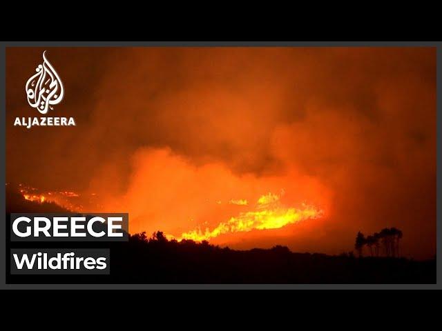 Greece wildfires: North Athens fire rekindles, burning homes