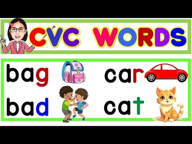 STEP-BY-STEP READING GUIDE FOR KIDS | LEARN TO READ | SHORT A SOUND | CVC WORDS | TEACHER AYA