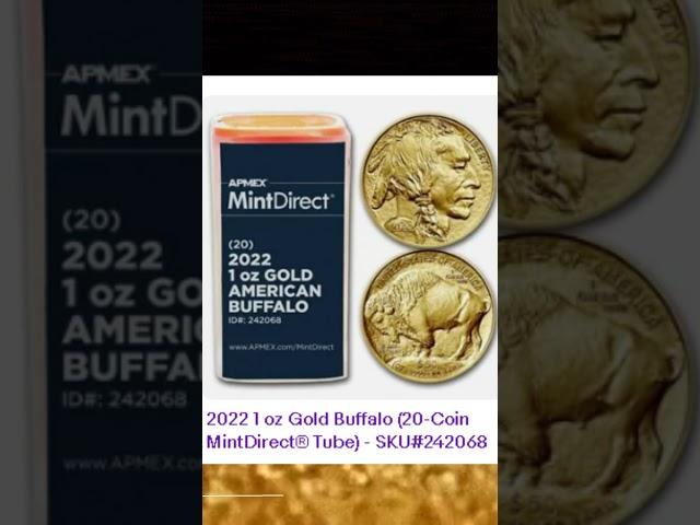 2022 1 oz Gold Buffalo 20 Coin MintDirect® Tube   SKU#242068