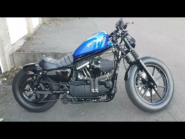 Harley Davidson 883 with drag pipes - The Kraken
