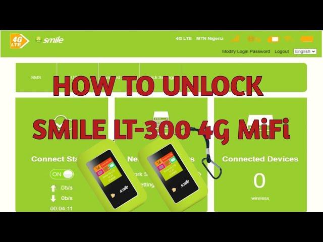 How To Unlock Smile LT-300 4G MiFi (Permanent Unlock)