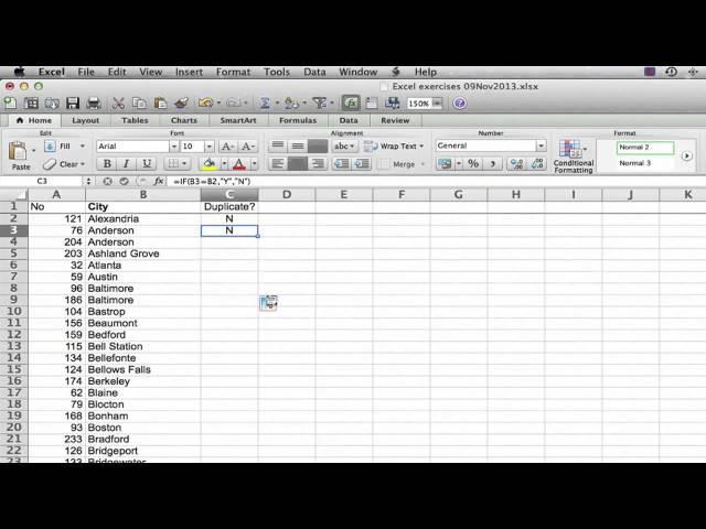 How to Delete Duplicate Text Entries in Excel : Using Excel