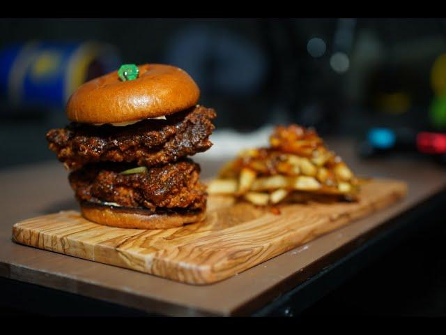 MaLa Hot Chicken Sandwich & Chili Oil Fries