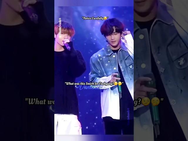 Notice Tae's Smirk for JKnever leave a chance to flirt #shorts #taekook #youtubeshorts #vkook