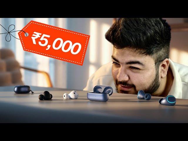 Top 5 TWS Earbuds Under ₹5000 in 2025!  Best Budget Wireless Earbuds  #tws  #earbuds #budgettech