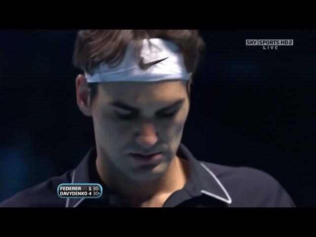 World Tour Finals 2009 SF - R.Federer vs N.Davydenko Highlights