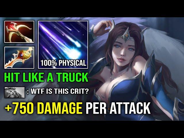 +750 DAMAGE PER HIT Divine Rapier 100% Physical Mirana Brutal Hard Carry Dota 2