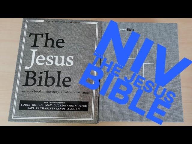 the Jesus Bible NIV gray linen hardcover journaling bible