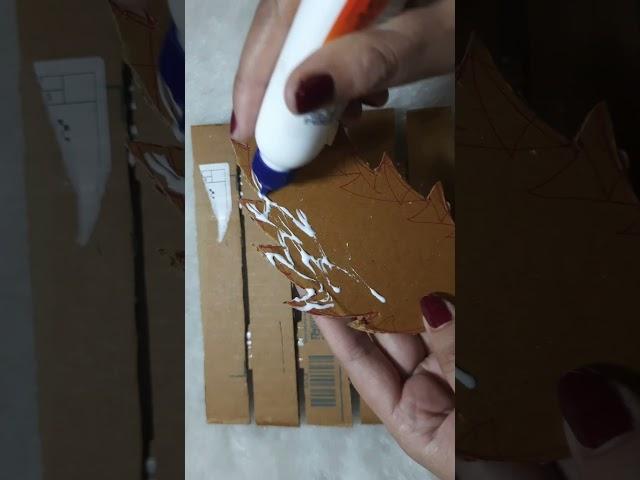 DIY Cardboard wall decor part-1 #shorts #short #youtubeshorts
