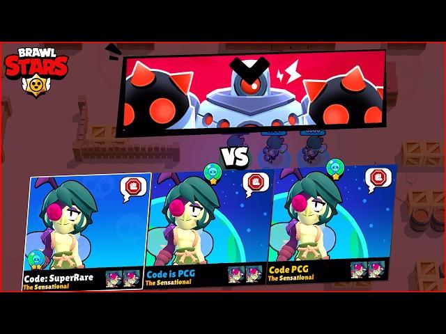 Brawl Stars Triple same Brawlers - Angelo , Thor Bibi , Mecha Colt & Leon in Boss Fight Game Mode