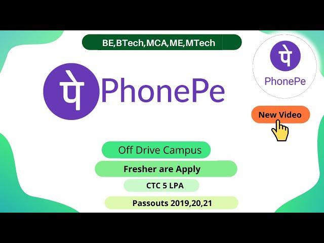 Phone Pay Off Campus Drive | Hiring  for Freshers | 2021 #jobsandoffcampusdrive #studentscircles