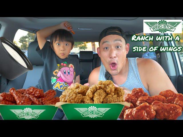 WINGSTOP CAR MUKBANG! Trying the Lakers Legendary Garlic flavor and more!