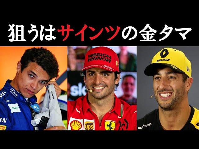 F1 爆笑動画「サインツの金玉を攻撃するノリス＆リカルド」