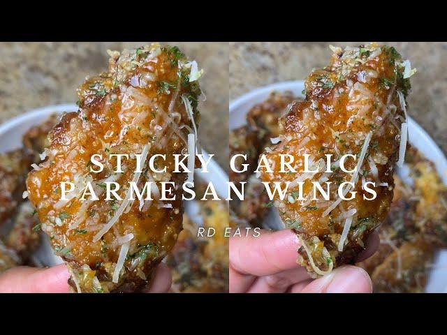 Sticky Garlic Parmesan Wings! Top Wing Flavor! ￼