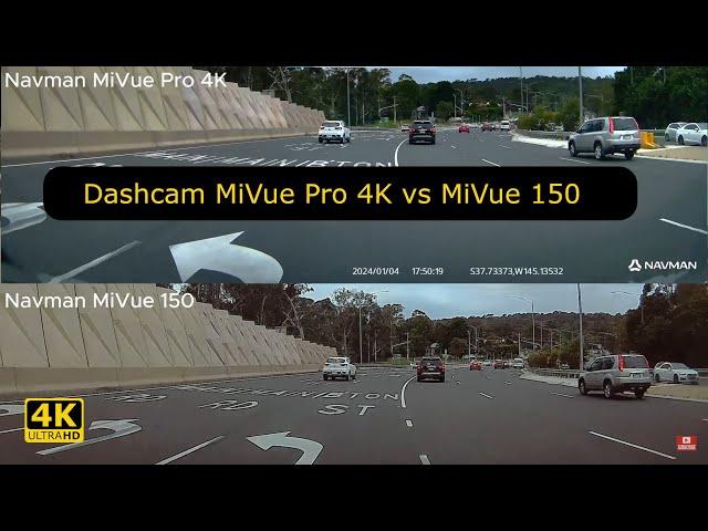 Navman MiVue Pro 4K vs Navman MiVue 150 review