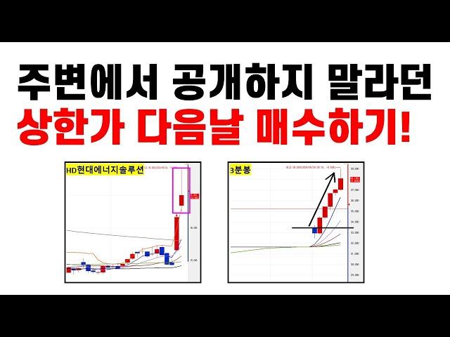 상한가 다음날은 이것 하나만 보면 됩니다.