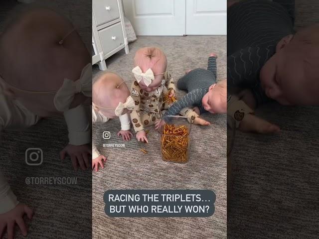 Racing the Triplets! Who do you think won?