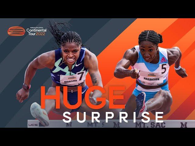 Tonea Marshall and Keni Harrison in epic 100m hurdles battle | Continental Tour Gold 2022