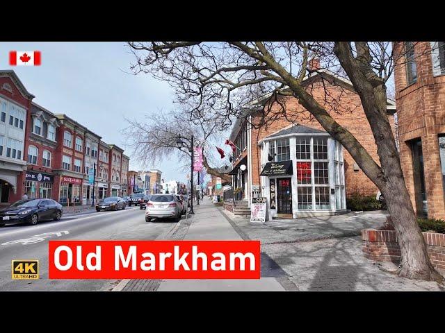 CANADA Travel - MARKHAM Village Ontario 4K Main Street Walk