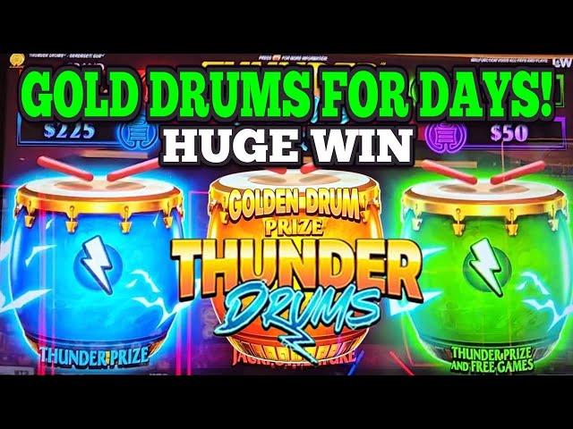 OMG HUGE CRAZY BONUS WIN on THUNDER DRUMS SLOT | Las Vegas Slots #casino #slots #gambling