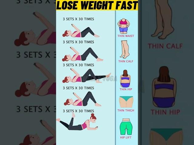 Lose Weight Fast with Easy Exercises #shorts #loseweightfast #easyyoga