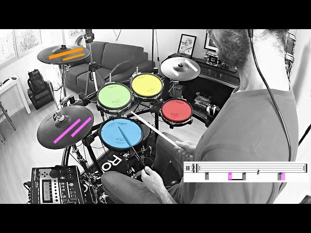 batterie apprendre la batterie en couleurs - drumming colors - julien BONAMY