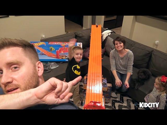 K-City Family Races Hot Wheels Cars!