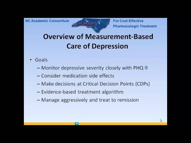 Internal Medicine Grand Rounds - Managing Depression in Primary Care